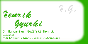 henrik gyurki business card